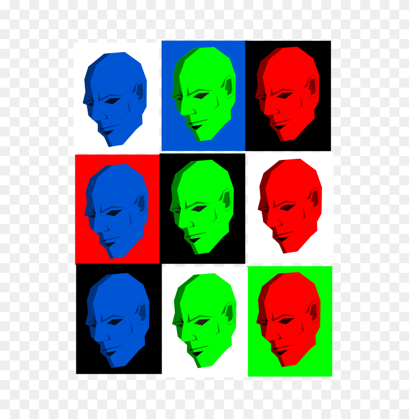566x800 Free Clipart Simple Face In Different Colors Kolbasun - Different Clipart