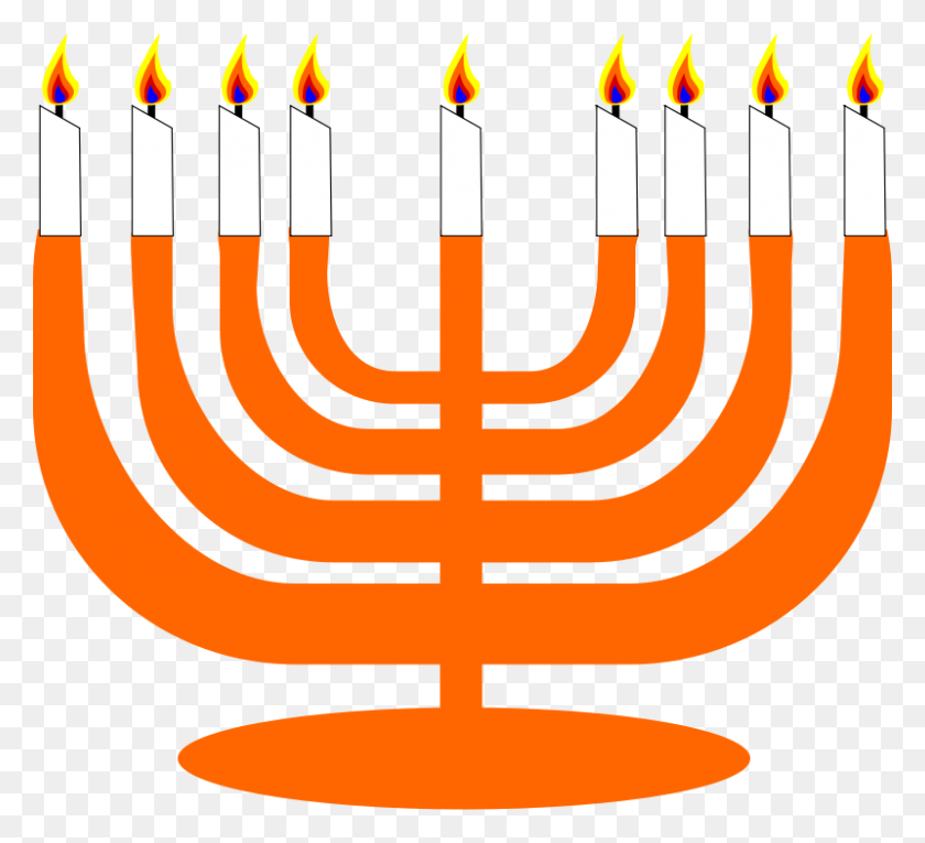 800x724 Gratis Clipart Simple Menorah Para Hanukkah Semjaza - Free Hanukkah Clipart