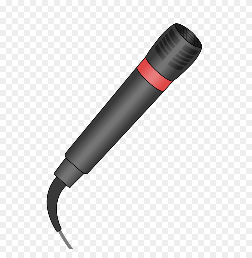 613x800 Free Clipart Simple Microphone Dtrave - Free Microphone Clip Art