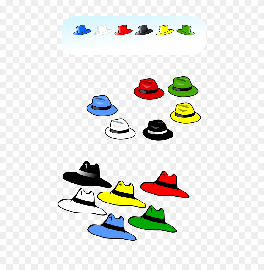 566x800 Free Clipart Six Hats Kattekrab - Free Clip Art Hats