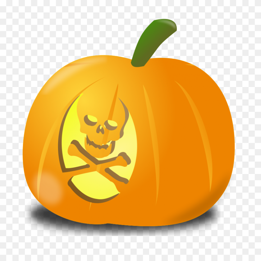 800x800 Free Clipart Skull Pumpkin Nicubunu - Free Jack O Lantern Clipart