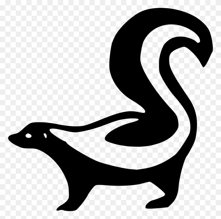 800x792 Free Clipart Skunk Silhouette Dear Theophilus - Stinky Clipart