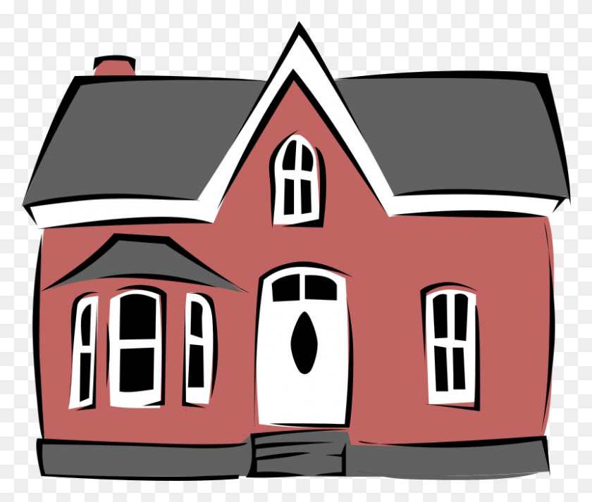 800x670 Free Clipart Small House Gerald G - Small House Clipart