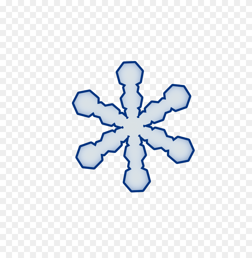 566x800 Free Clipart Snowflake - Clipart De Copo De Nieve Transparente