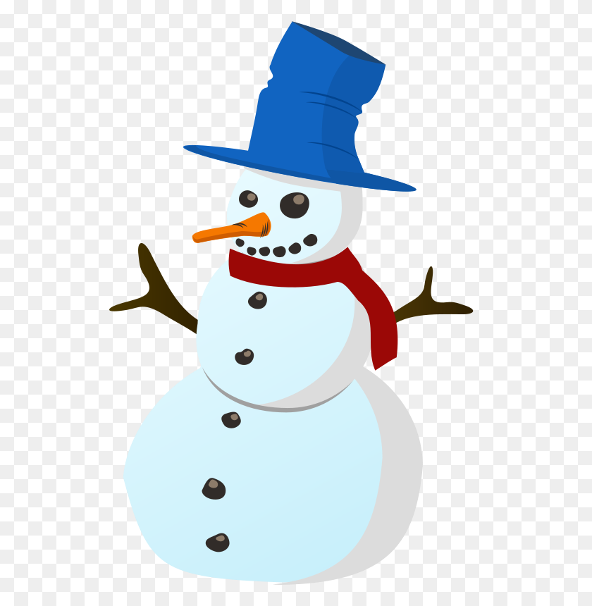 530x800 Free Clipart Snowman - Snow Sled Clipart