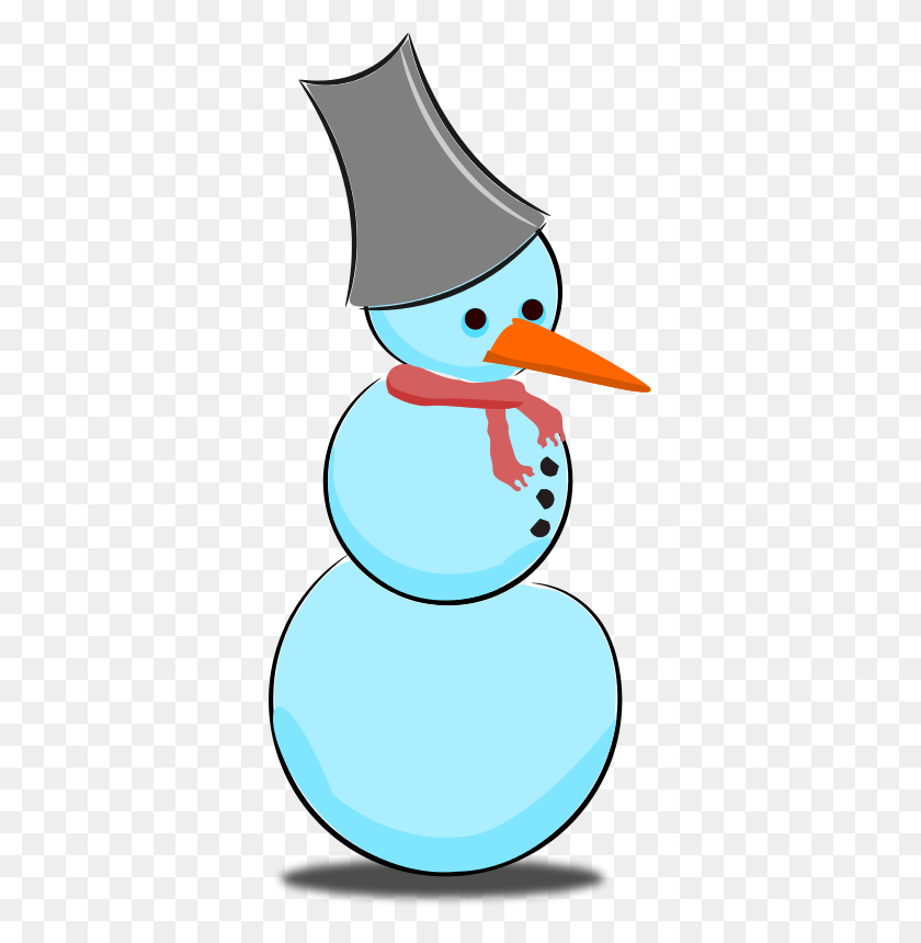 349x800 Бесплатный Клипарт Snowman Arking - Снеговик Голова Клипарт
