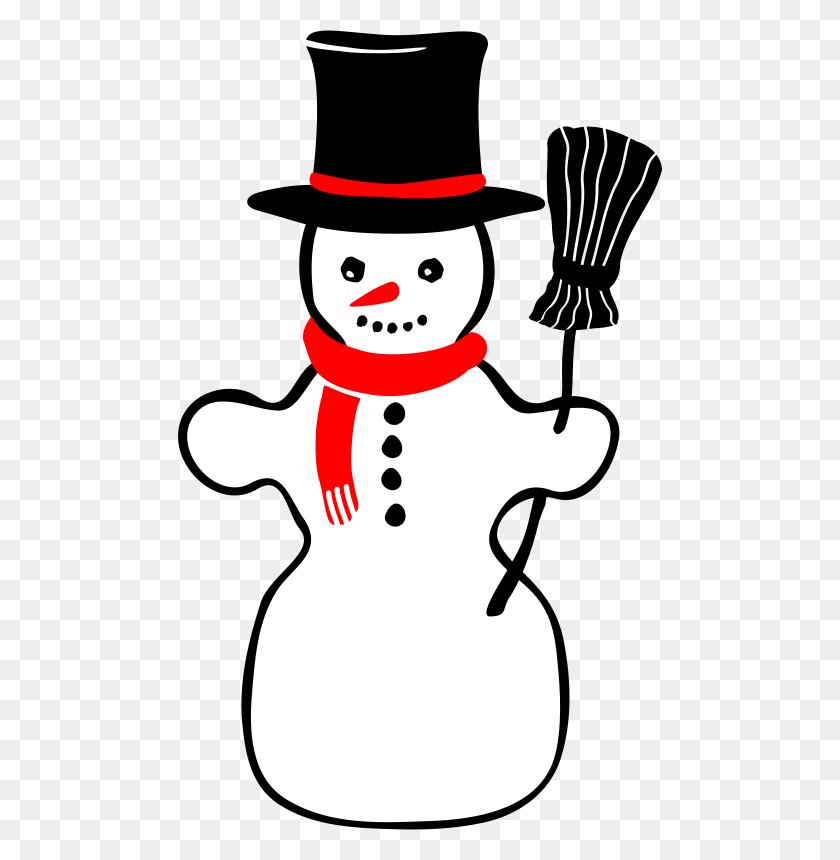 484x800 Free Clipart Snowman Artmaster - Snowman Head Clipart