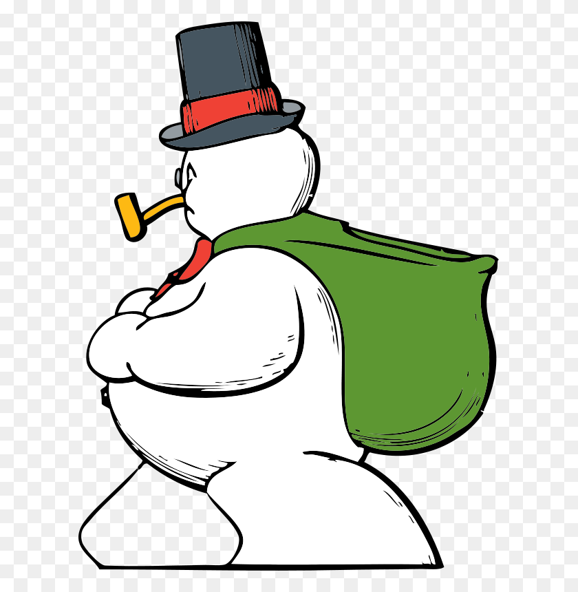 611x800 Free Clipart Snowman Side View Johnny Automatic - Snowman Head Clipart