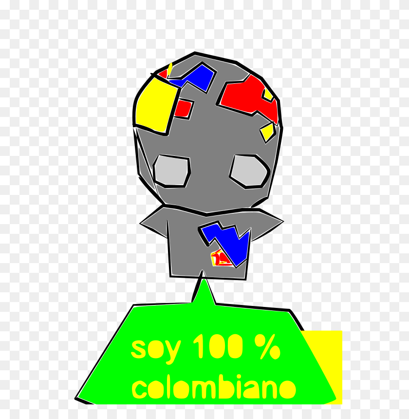 566x800 Free Clipart Soy % Colombiano - 100 Clipart