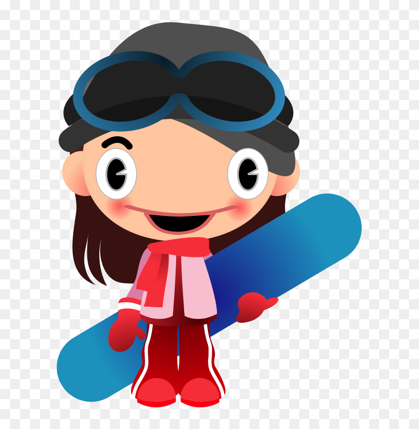 631x800 Free Clipart Speaking Snowboard Girl Ruthirsty - Ski Goggles Clipart