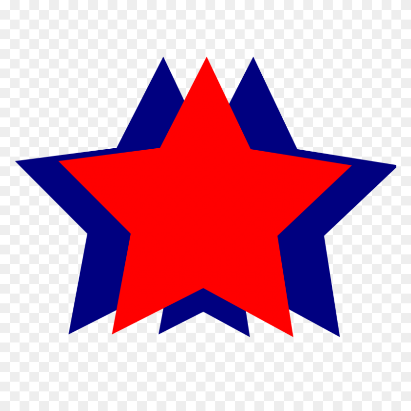 800x800 Free Clipart Stars - Red White Blue Clipart