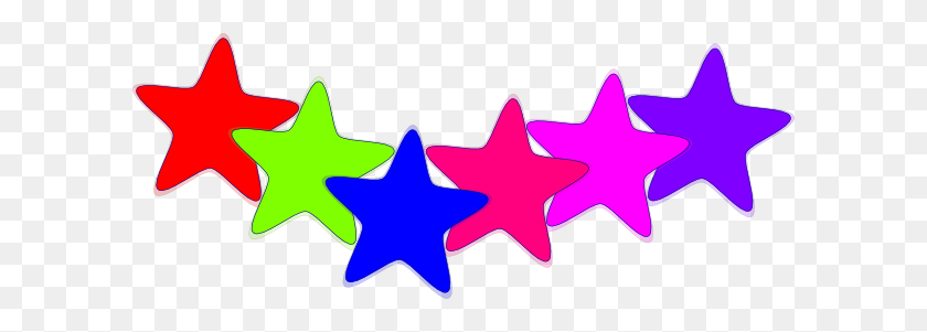 600x241 Free Clipart Stars All About Clipart - Colorful Stars Clipart