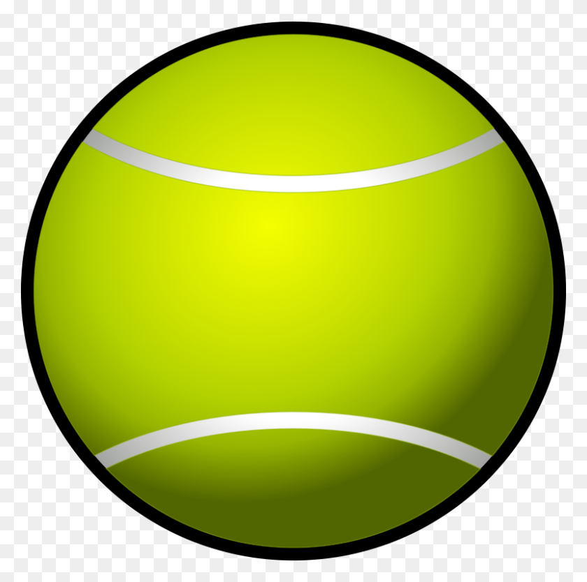800x794 Бесплатный Клипарт Теннисный Мяч Simple Chrisdesign - Картинка С Теннисным Мячом