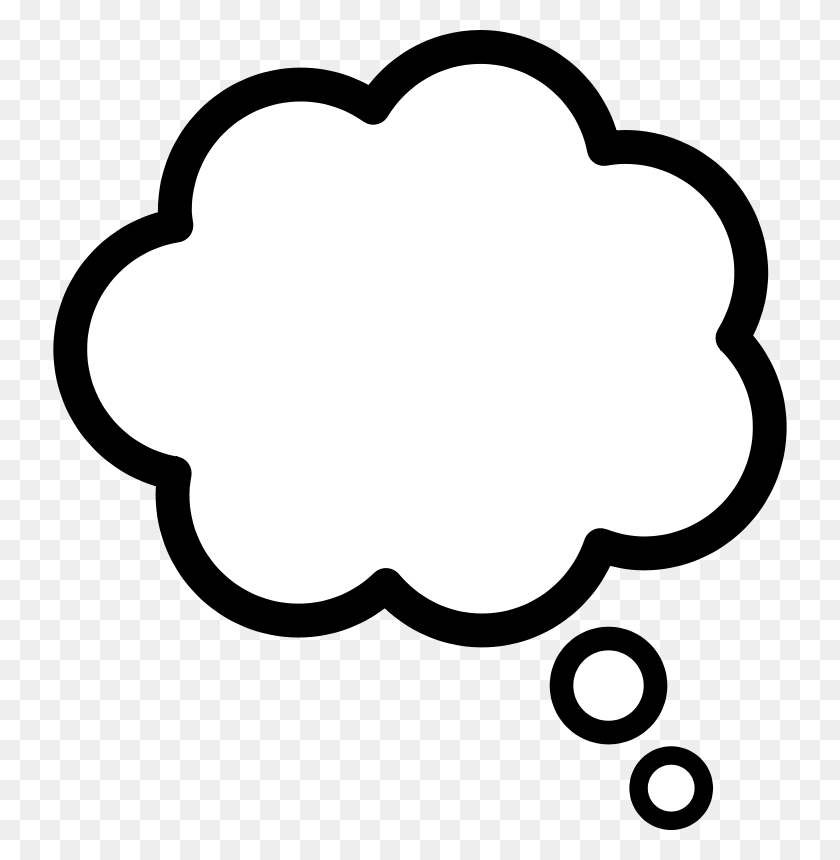 734x800 Free Clipart Thought Cloud Anonymous - Thought Clipart