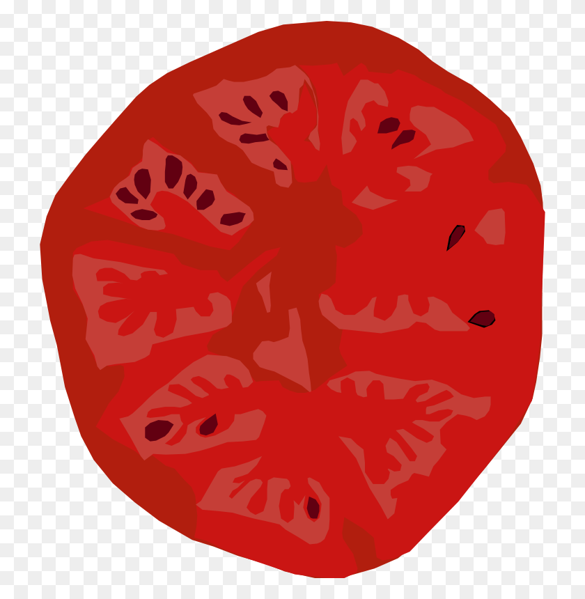 726x800 Free Clipart Tomato Slice Gingercoons - Lava Clipart