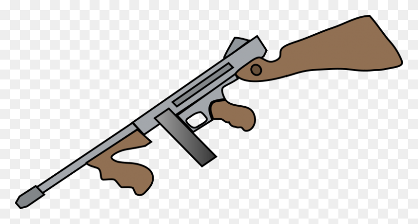 800x402 Free Clipart Tommy Gun Wildchief - Smoking Gun Clipart