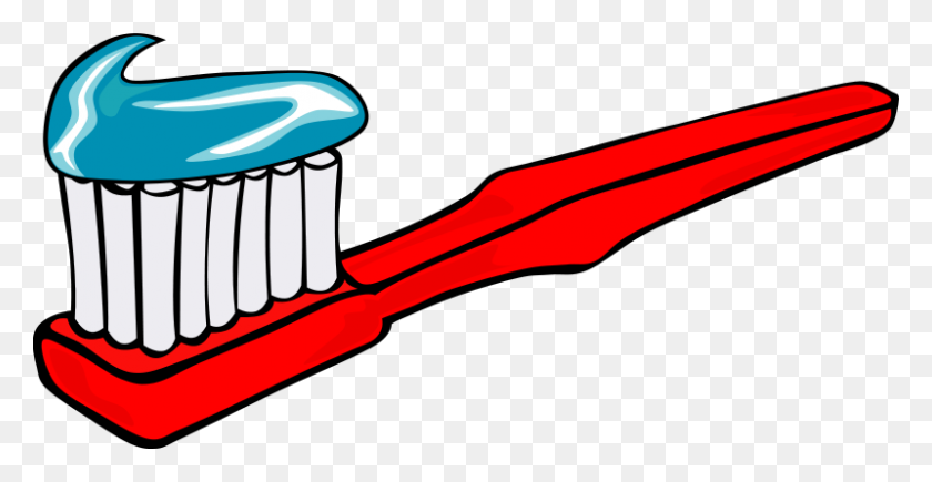 рисунок зубной щетки и пасты для детей
