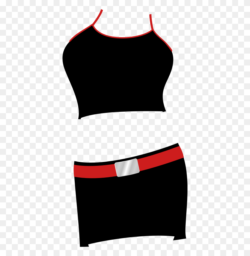 420x800 Free Clipart Top And Skirt Freedo - Skirt Clipart