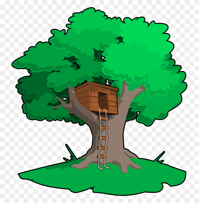 743x800 Free Clipart Tree House Tzunghaor - Tree House Clipart