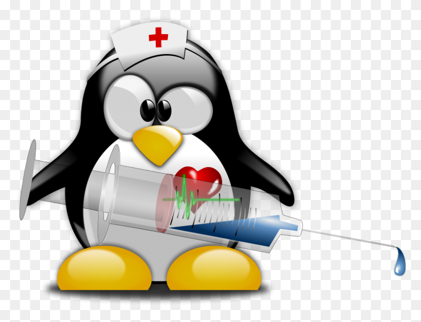 800x599 Free Clipart Tux Nurse - Clipart De Enfermería Gratis