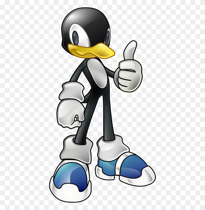 438x800 Free Clipart Tux The Penguin In Sonic Style El Sato - Style Clipart