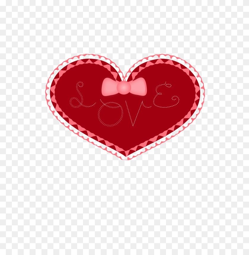 566x800 Free Clipart Valentine's Day Heart Animystik - Free Lace Clipart