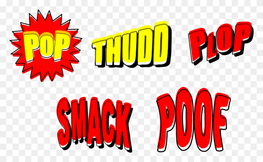 800x471 Free Clipart Vintage Comic Book Sunday Comics Sound Effects - Poof Clipart