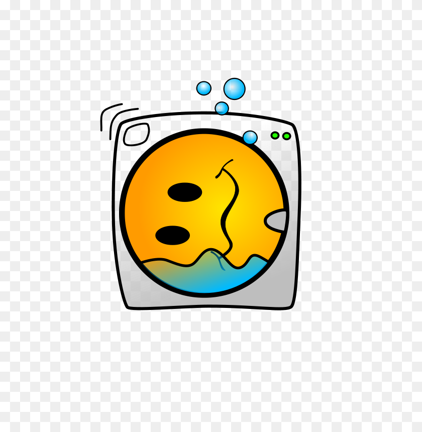 566x800 Free Clipart Washing Machine Smiley - Washing Machine Clipart