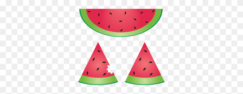 300x264 Free Clipart Watermelon Slice - Watermelon Slice Clipart