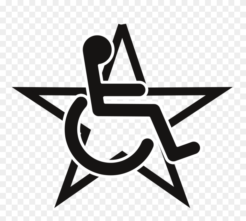 800x714 Free Clipart Wheelchair In A Star Hedwig - Butler Clipart