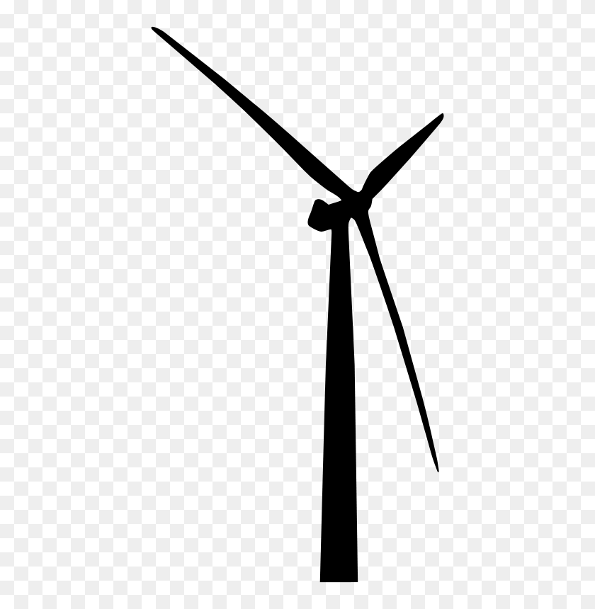 428x800 Free Clipart Wind Turbine Erlandh - Free Clip Art Wind
