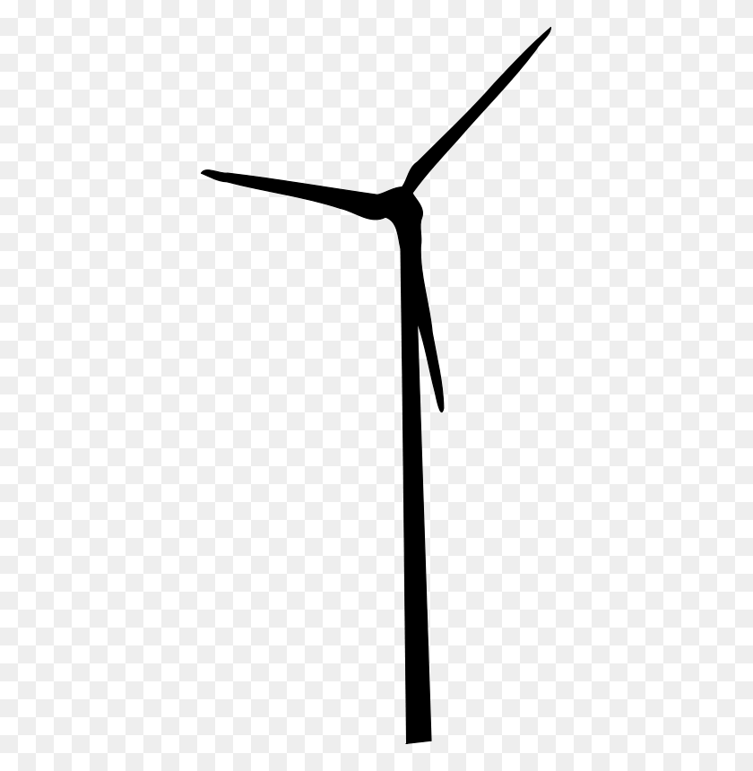 391x800 Free Clipart Wind Turbine Gingercoons - Wind Clipart