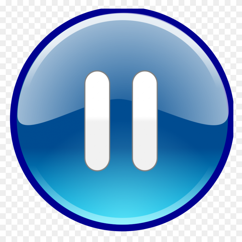 800x800 Free Clipart Windows Media Player Pause Button Mightyman - Pause Clipart