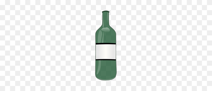 211x300 Бутылка Вина И Бокал Бесплатный Клипарт - Бутылка Алкоголя Клипарт