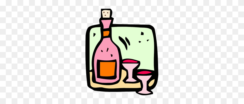251x300 Free Clipart Wine Bottle And Glass - Myth Clipart