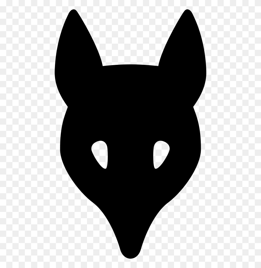 488x800 Free Clipart Wolf Head Silhouette Telemachos - Wolf Clipart Black And White