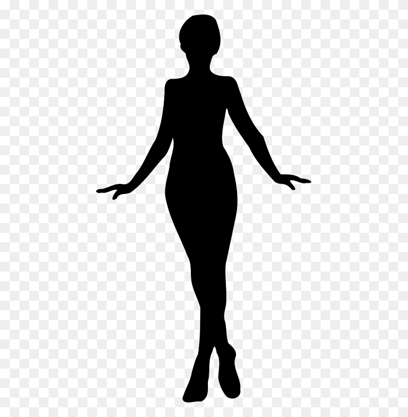 443x800 Free Clipart Woman Silhouette Laobc - Fashion Model Clipart