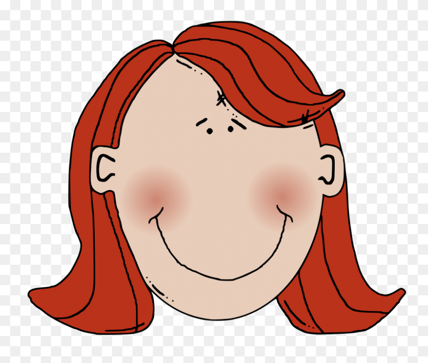 800x670 Free Clipart Womans Face With Red Hair Zeimusu - Red Hair Клипарт