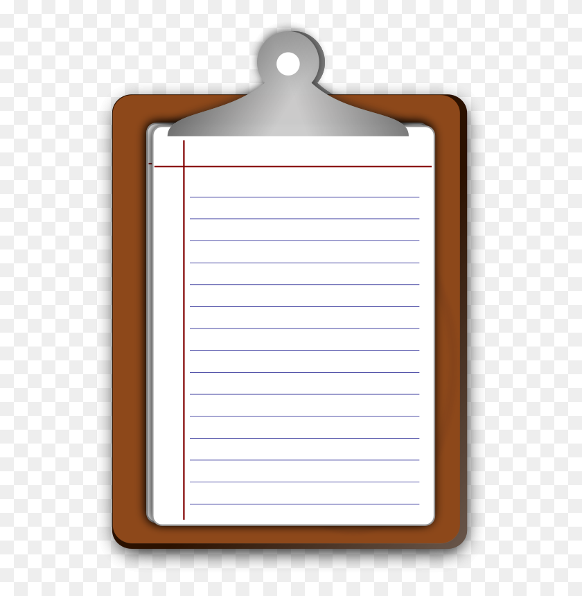 570x800 Free Clipart Writing Pad - Exam Clipart