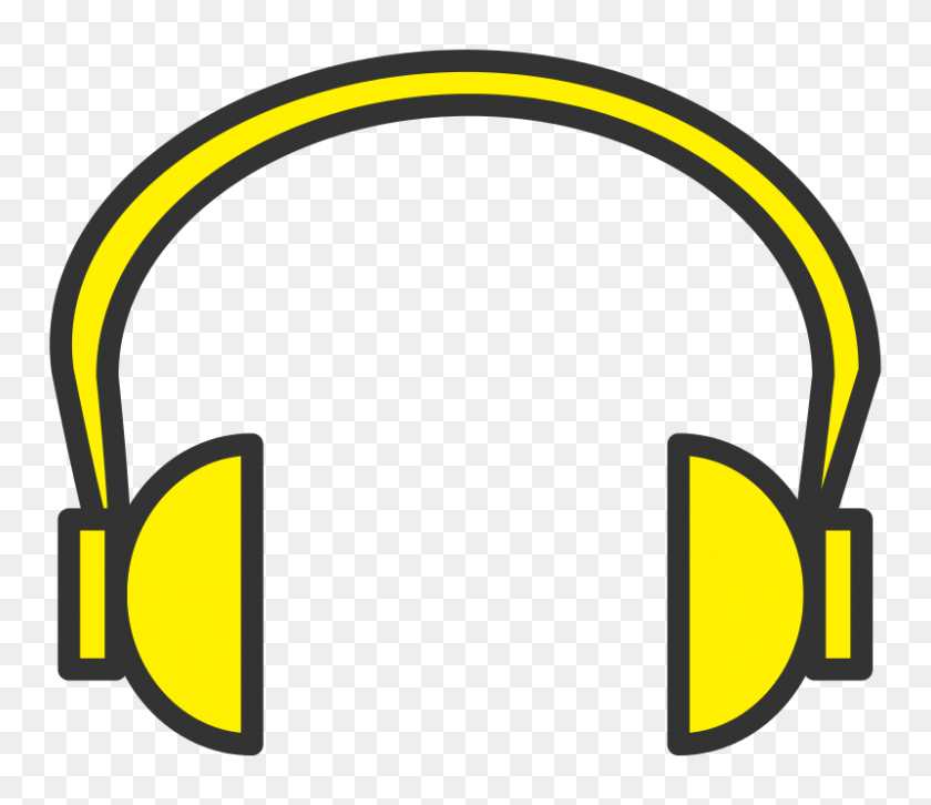 800x684 Free Clipart Yellow Headphone Fabuio - Наушники Клипарт Прозрачный