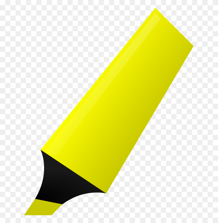 653x800 Free Clipart Yellow Highlighter Matheod - Highlighter Clipart