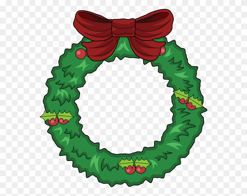 570x607 Free Cliparts Holiday Wreaths - Free Holiday Clip Art
