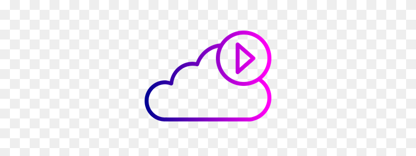256x256 Free Cloud, Media, Play, Video, Audio, Streaming, Soundcloud Icon - Play Video PNG