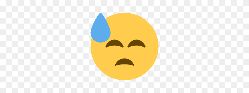 256x256 Free Cold, Face, Sweat, Sad, Emoji Icon Download Png - Sweat Emoji PNG