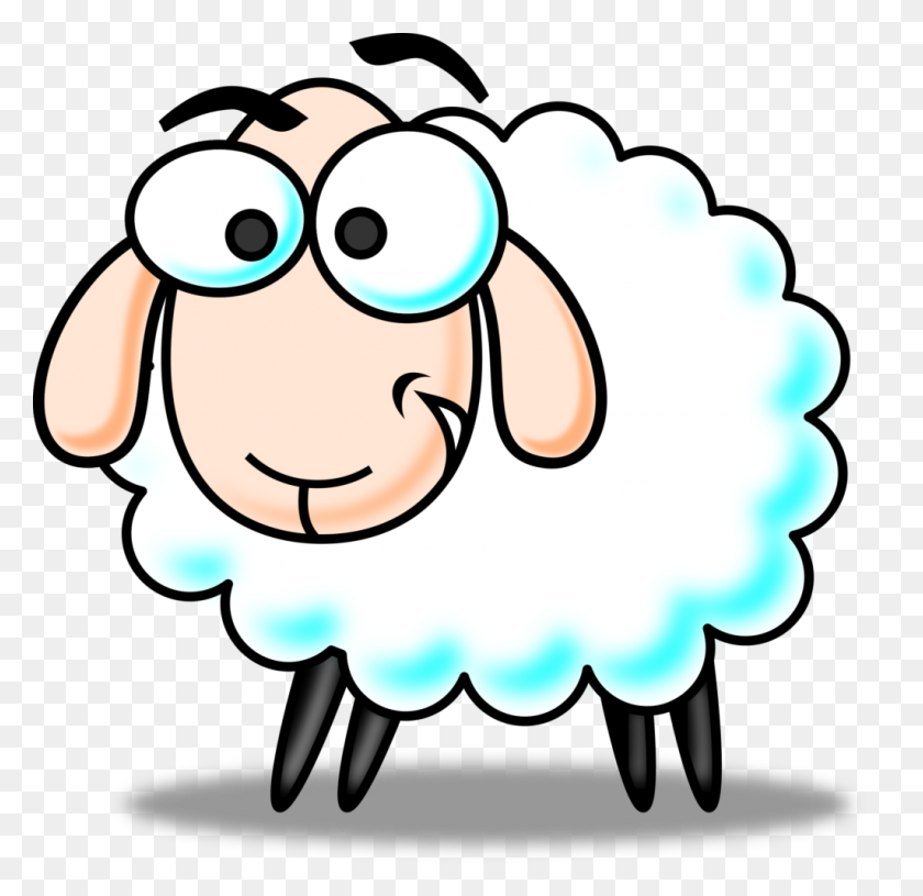 1024x992 Free Colored Funny Cartoon Sheep Clipart And Vector Image - Jesus Shepherd Clipart
