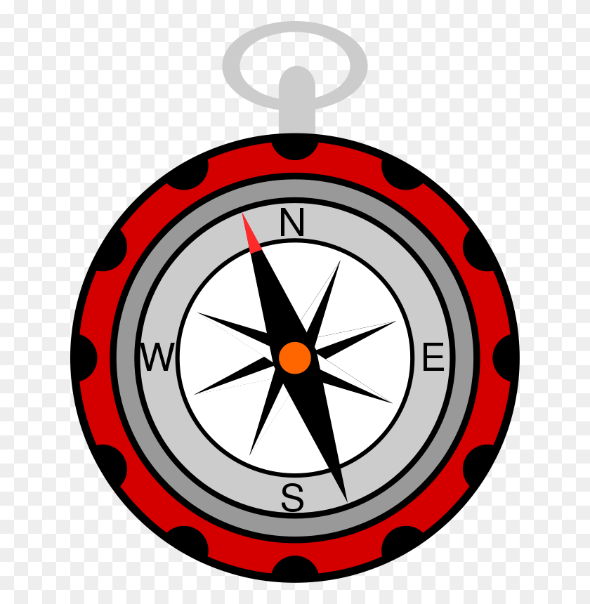 640x800 Free Compass Clip Art Pictures - Analog Clock Clipart