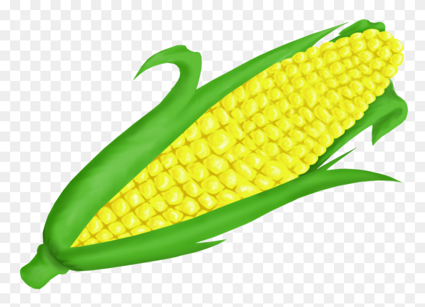 1024x719 Free Corn On Cob Clip Art Png - Vegan Clipart