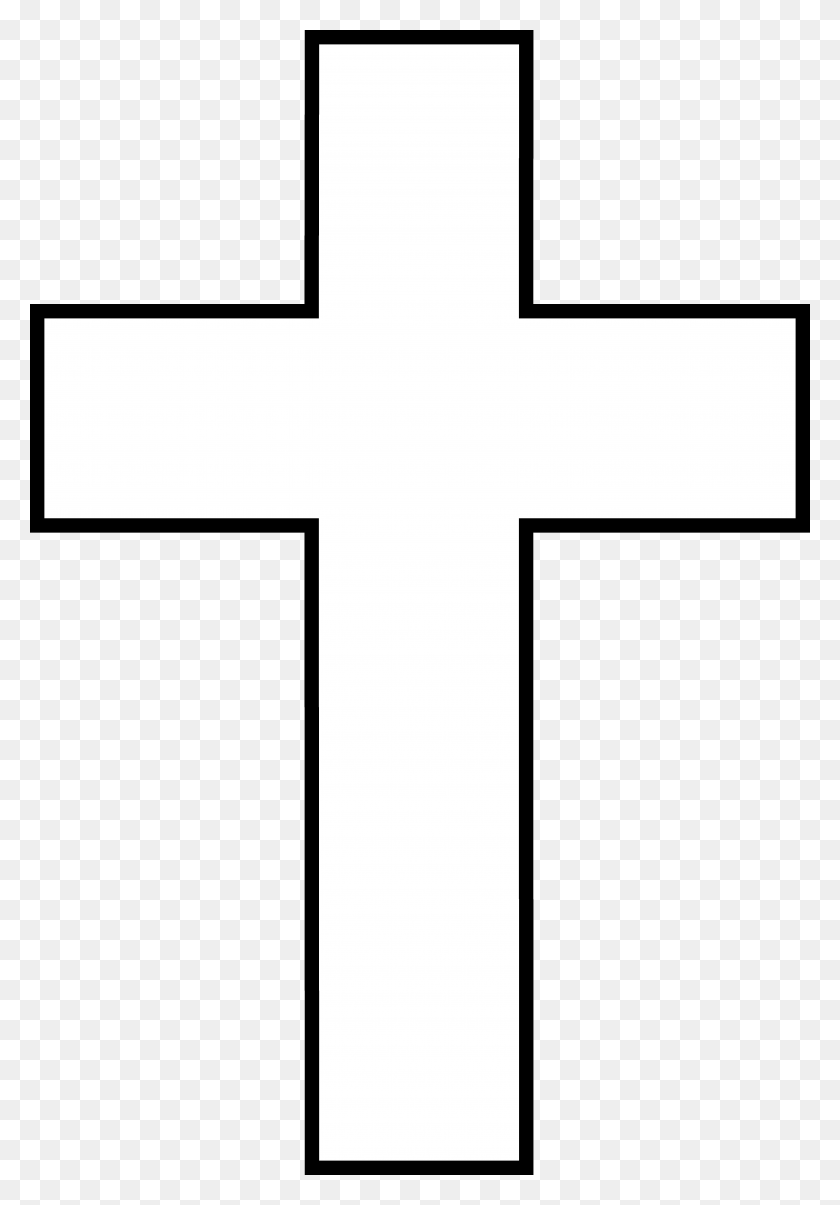 5638x8278 Free Cross Clipart Black And White Coloring - Free Cross Clipart Black And White