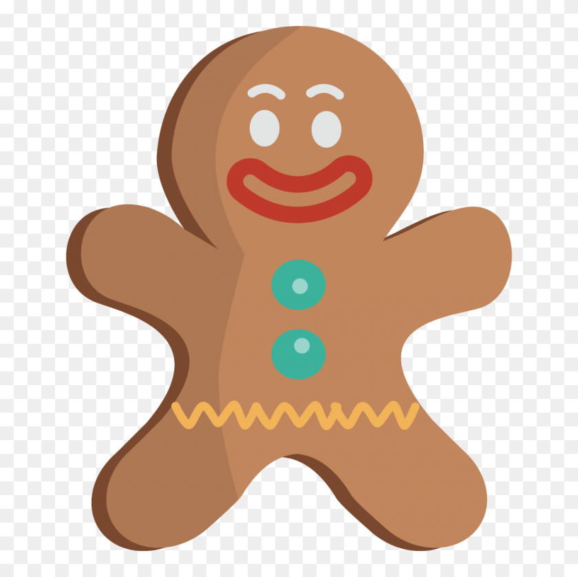 1000x1000 Free Cute Gingerbread Cliparts - Snack Food Clipart