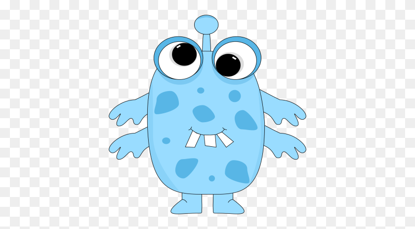 400x405 Free Cute Monster Clip Art Blue Monster Clip Art Image - Scary Eyes Clipart